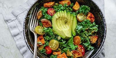 Kale, Cabbage and Avocado Super-food Salad