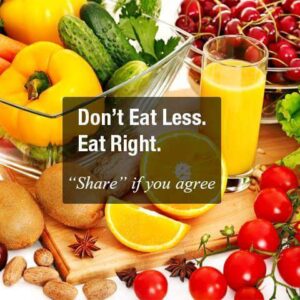 Don't eat less, just eat right - Online Fitness Training